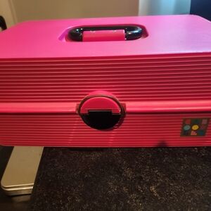 Vintage 90's Caboodles Hot Pink Jewelry Organizer